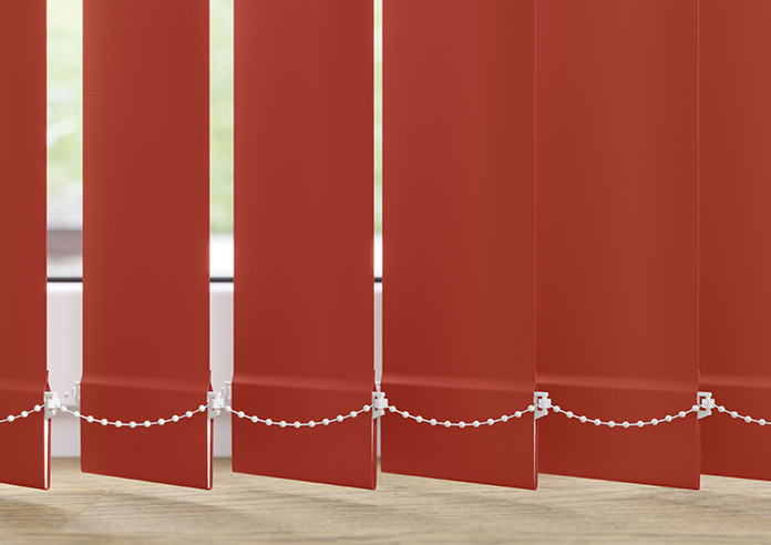 Trinity (Blackout), Poppy Red - Vertical Blind Slats - Image 3